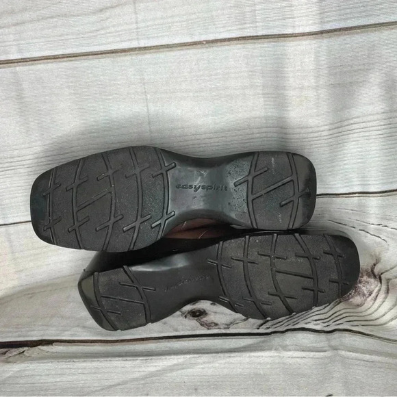 Easy Spirit Women’s Leather Slip On Shoes 7M Brown Wedge Diane’s - Picture 6 of 9